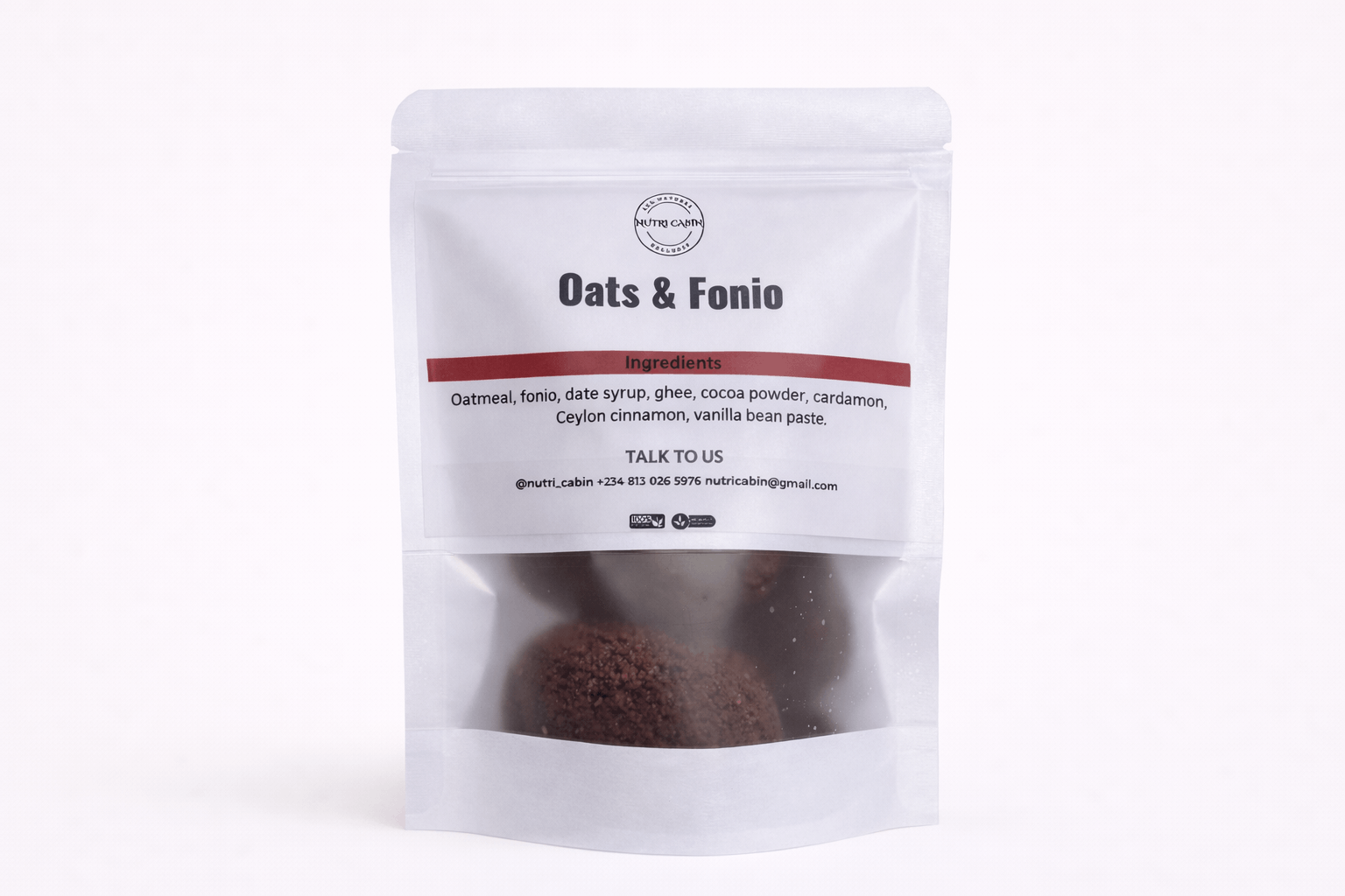 Oats & Fonio Chocolate Cookies